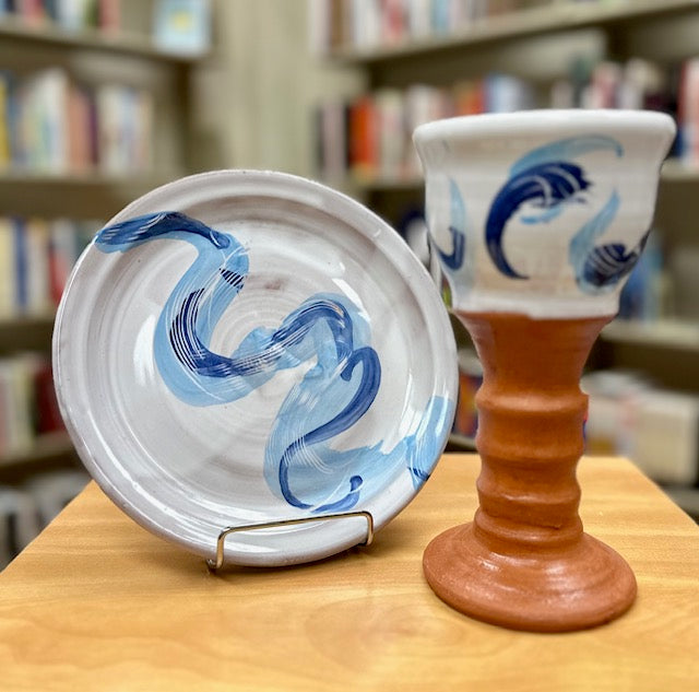 Altar Chalice & Paten Set—Blue Waters