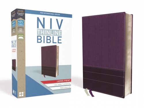 NIV Thinline Large-Print Bible, Plum