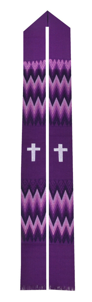 Zigzag stole-purple