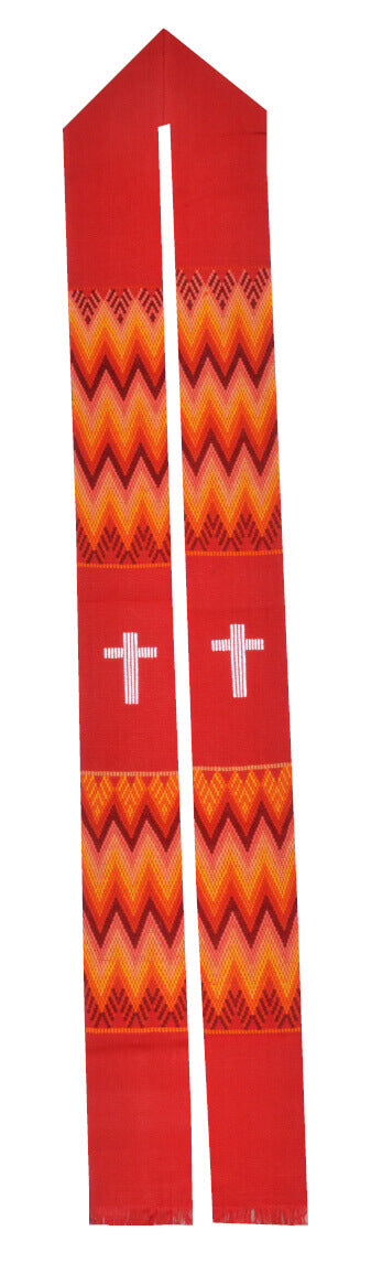 Zigzag stole-red