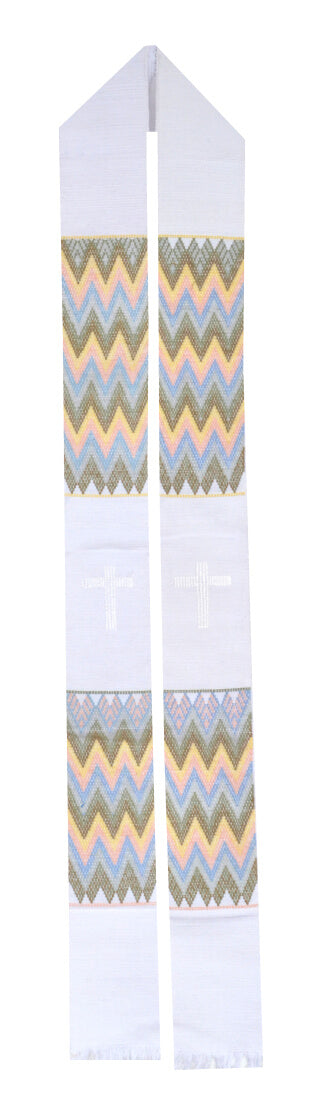 Zigzag stole-white